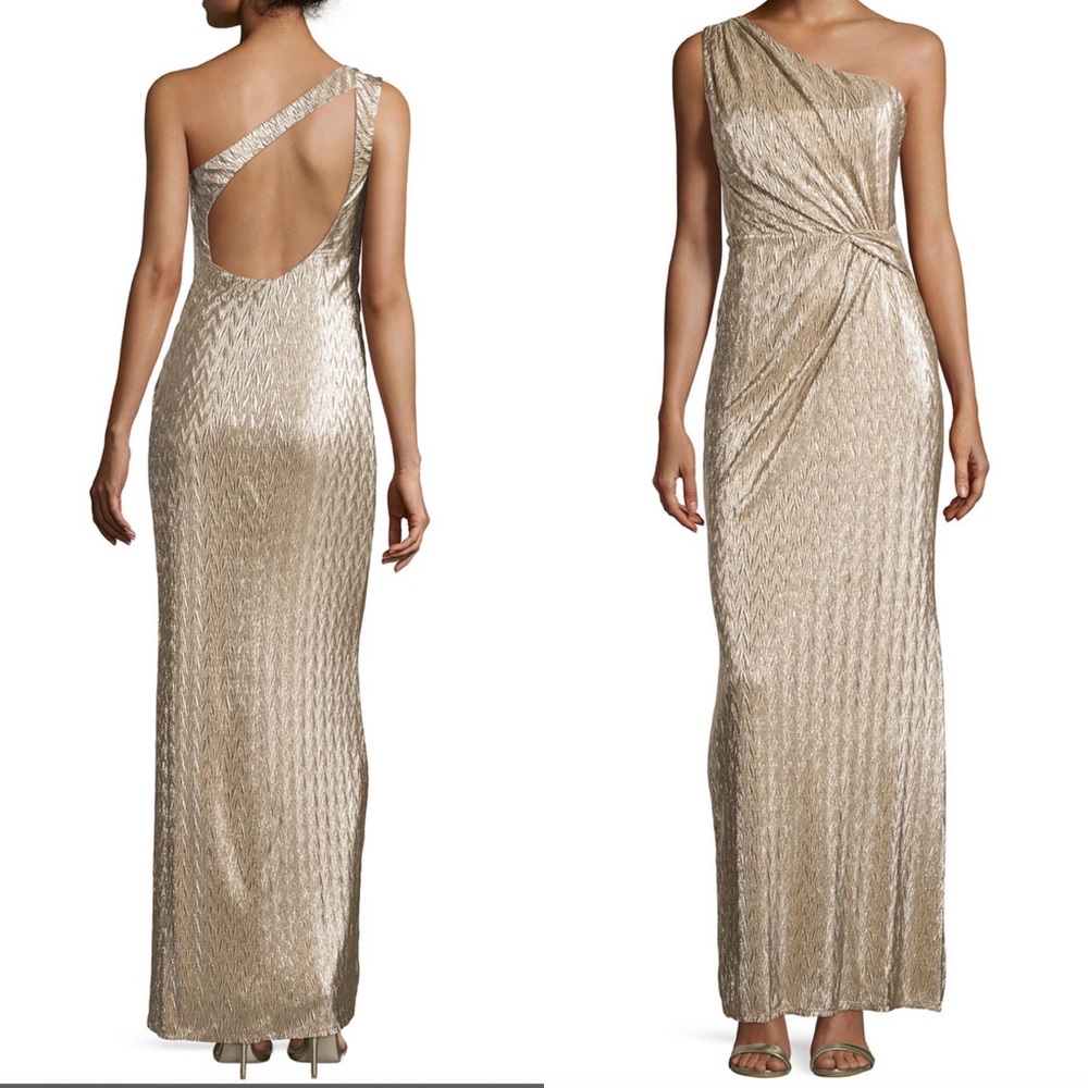 Laundry by Shelley Segal Gold Dress Long size 6